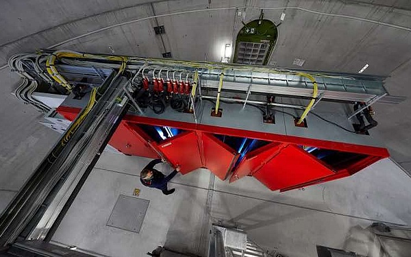 Interior view of Paderborn datacenter with high-tech equipment