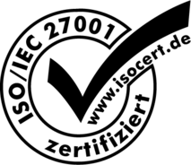 Logo ISO/IEC 27001 zertifziert 